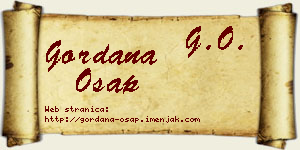Gordana Ošap vizit kartica
